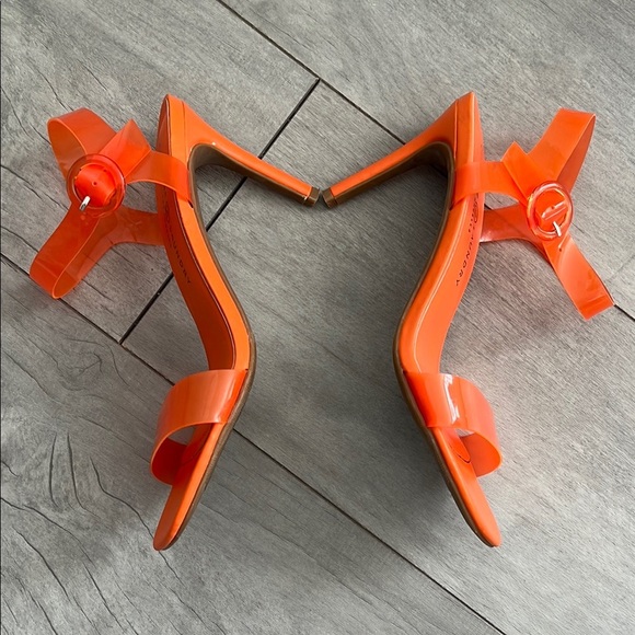 CHINESE LAUNDRY Women's Orange Jelly Heeled Sandals, Size 8.5 - Picture 7 of 9